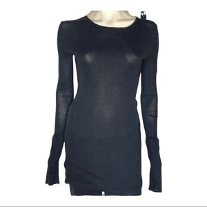 Americanable Tunic Black Pinholes Imperfection S